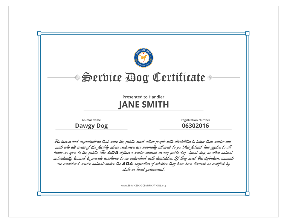 Dog-Certificate