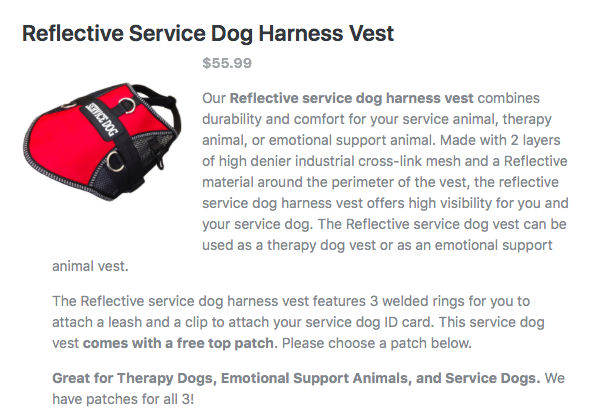 service dog vest image