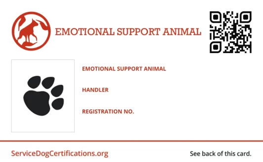 Emotional Support Animal ID - Service Dog Certifications
