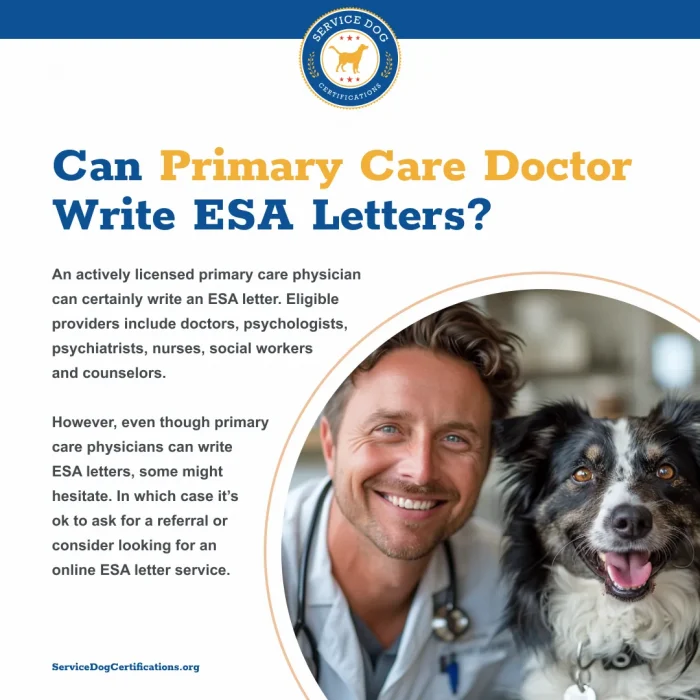 Can a Primary Care Doctor Write an ESA Letter?
