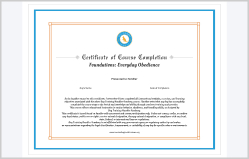 Course completion certificate